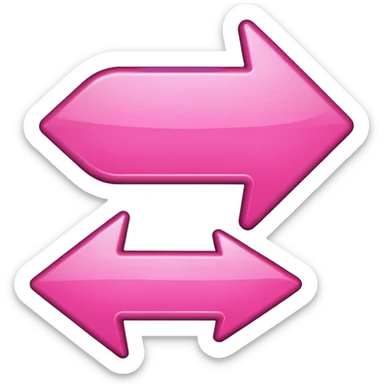 Pink reverse arrow  sticker