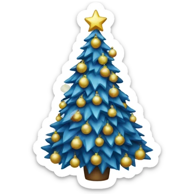 Blue Christmas tree sticker