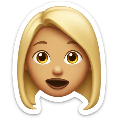 girl sticking tongue out sticker