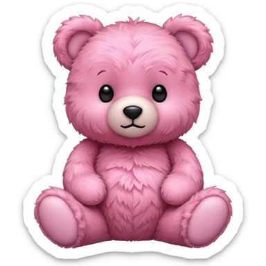 Pink teddy bear sticker