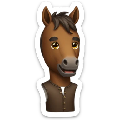 Guy with horse head sticker
