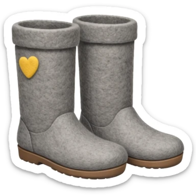 felt boots made entirely of felted wool without soles sticker