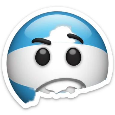A laughing Uruguay countryball  sticker