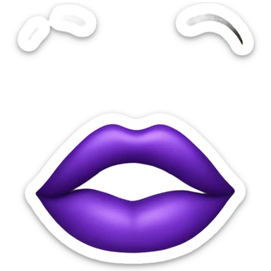 Giant smooching purple lips sticker
