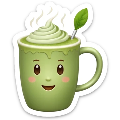 matcha latte sticker
