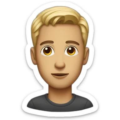 Man with big eyes chic sticker