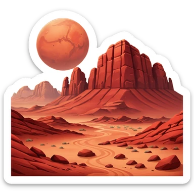 Mars sticker