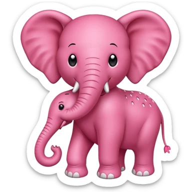 Strawberry elephant sticker