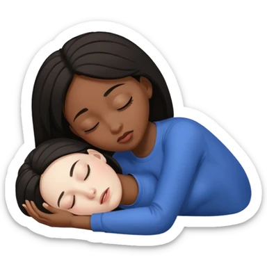 Fainting black girl sticker