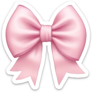 light pink bow sticker