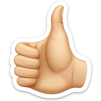 Thumbs up with a shortened or stumpy thumb  sticker
