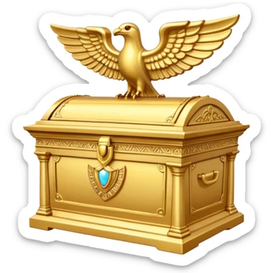 Ark of the Covenant, lid slightly open with divine light sticker
