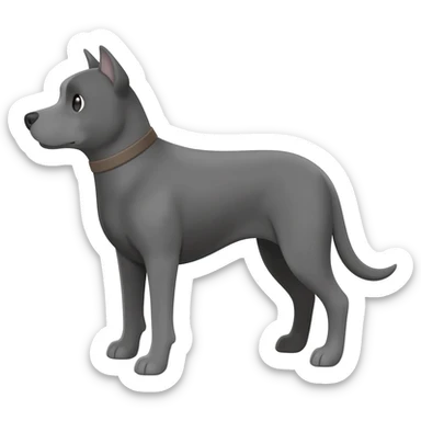 dog gray sticker