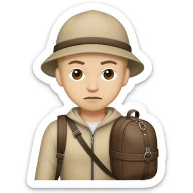 Robber with duffle bag sticker