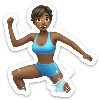 Aerobics in water sticker