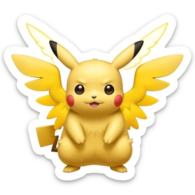 Pikachu with wings sticker