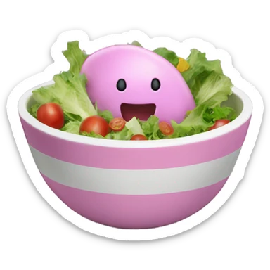 Ditto transformed into a salad bowl sticker