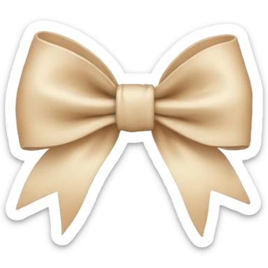 Beige bow sticker