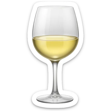 white wine glass sticker