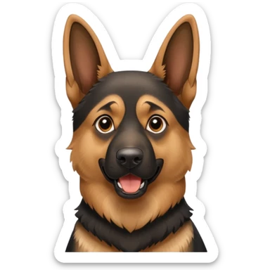 German shepherd bark sticker