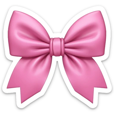 Pink coquette aesthetic bow paler sticker