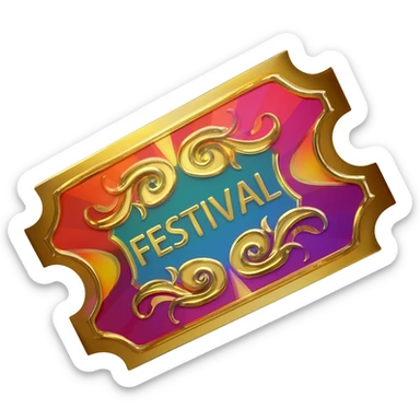 festival ticket sticker