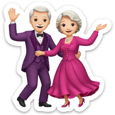old people Waltz sticker