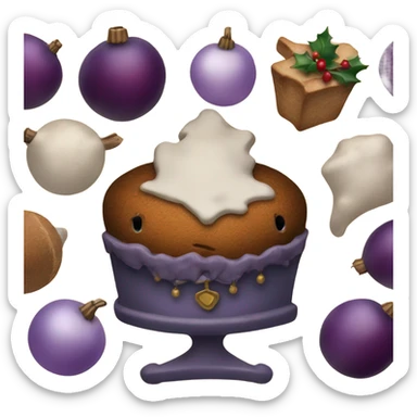 16th century Christmas with plum pudding sticker