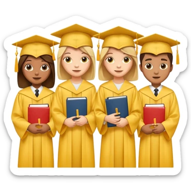 sobre manila amarillo - foto de graduandos sticker