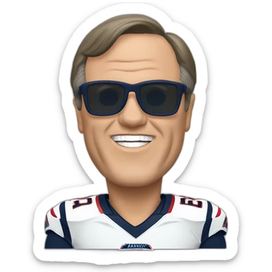 bill belichick, new england patriots sticker