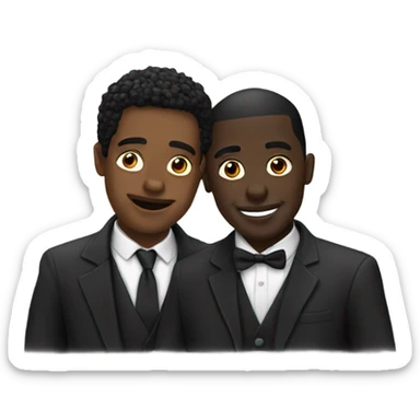 two black guys in paris  sticker