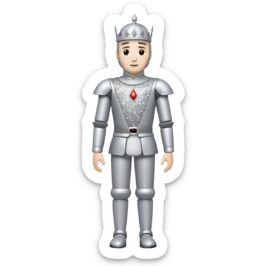 Tin Man from The Wizard of Oz with silver sequin outfit sticker