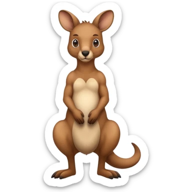 realistic kangaroo sticker
