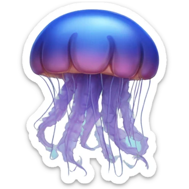 Jellyfish blue with lobster blue  sticker