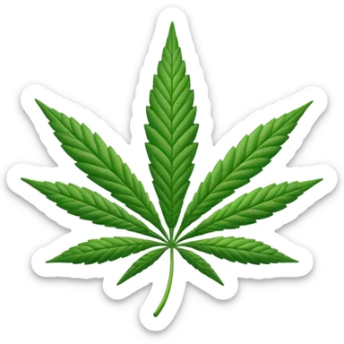Marihuana hoja sticker