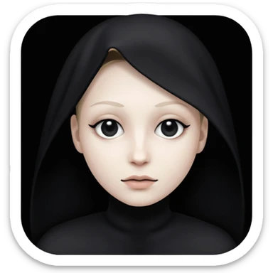 Shadowy figure all blacked out, blackout eyes sticker