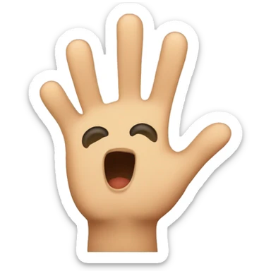 Emoji with serious face with hand doing salute with two fingers sticker