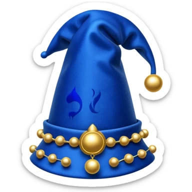 blue jester hat sticker