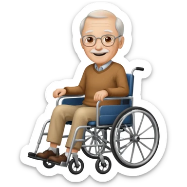 grandpa on wheelchair sticker