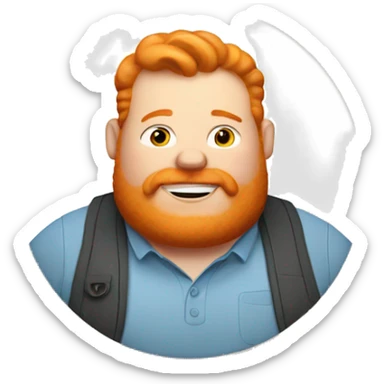 Fat ginger man sticker