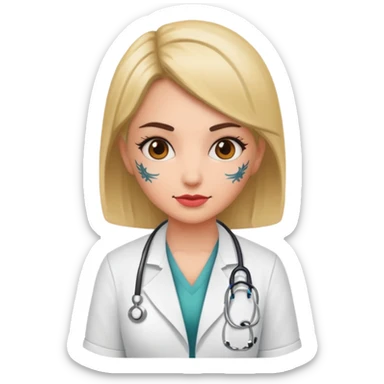 tattooed doctor girl sticker