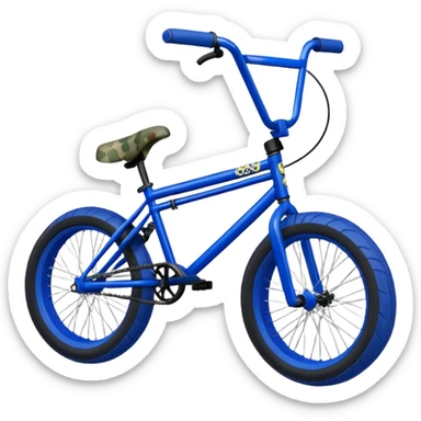 Royal blue colony bmx with camo tyres sticker