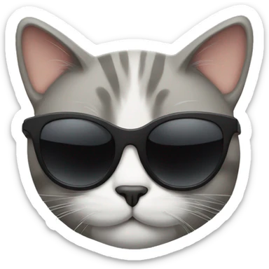 Cat with sunglasses sticker