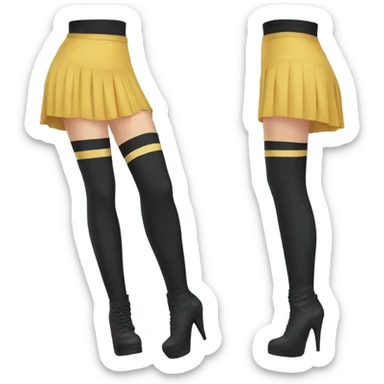 Skirt and thigh highs sticker