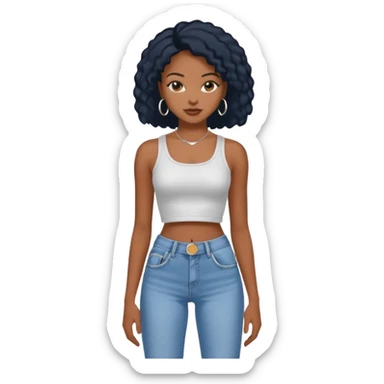 Y2K black girl 2000s sticker