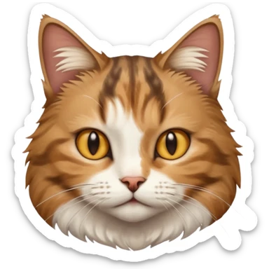 realistic cat from a side angle sticker