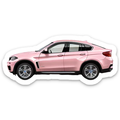 light pink bmw x6 car sticker