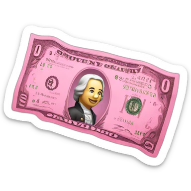 pink money sticker