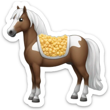 A horse that does popcorns sticker