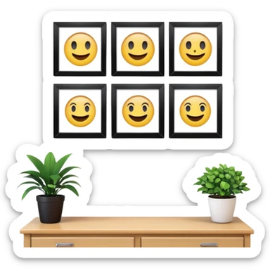 a few pictures on the wall sticker